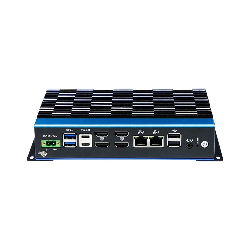 IWILL IBOX-3426-B Индустриални компютри — Тънък индустриален компютър (39.5 mm) с Intel Core Ultra и NPU, 4x HDMI + 2x Type-C и 2x 2.5G LAN