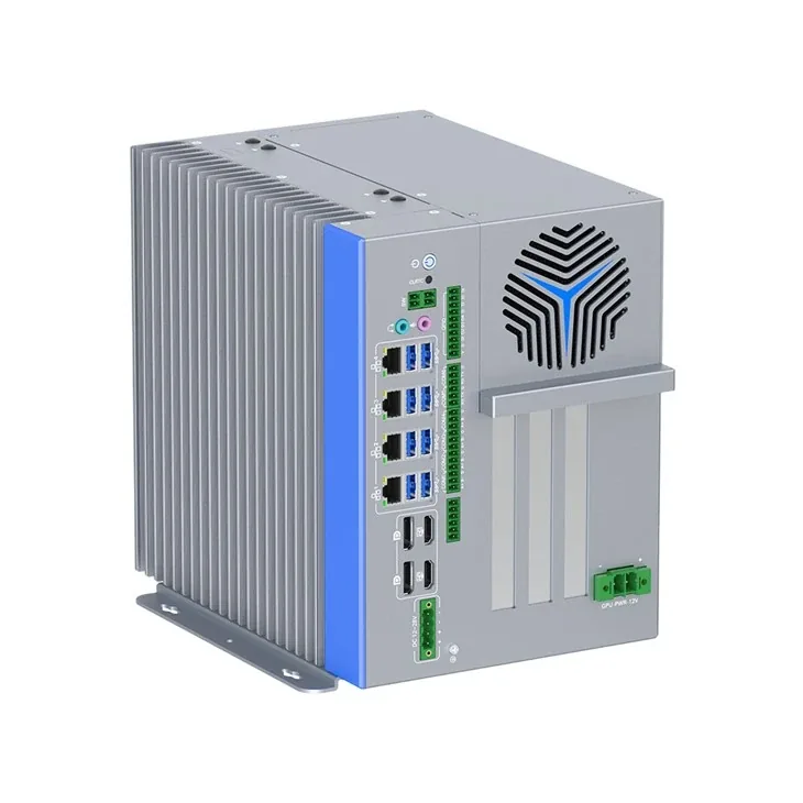IWILL IBOX-718B - Средноразмерен индустриален компютър за 12th–14th Gen Intel Core с 3 PCIe слота и захранване DC 12–28V или 500 W за видеокарта