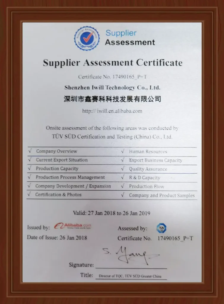 TUV Certificate
