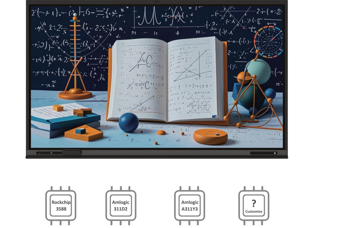 IWILL AJ Series Интерактивни дисплеи — Интерактивен плосък панел IWILL AJ Series с процесор RK3588, 4K UHD дисплей и инфрачервен мултитъч за образователни среди. | IWILL България