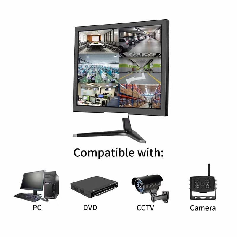 IWILL CV-150VH - 15" CCTV охранителен монитор, BNC/VGA/HDMI, метален корпус, 24/7 | IWILL България