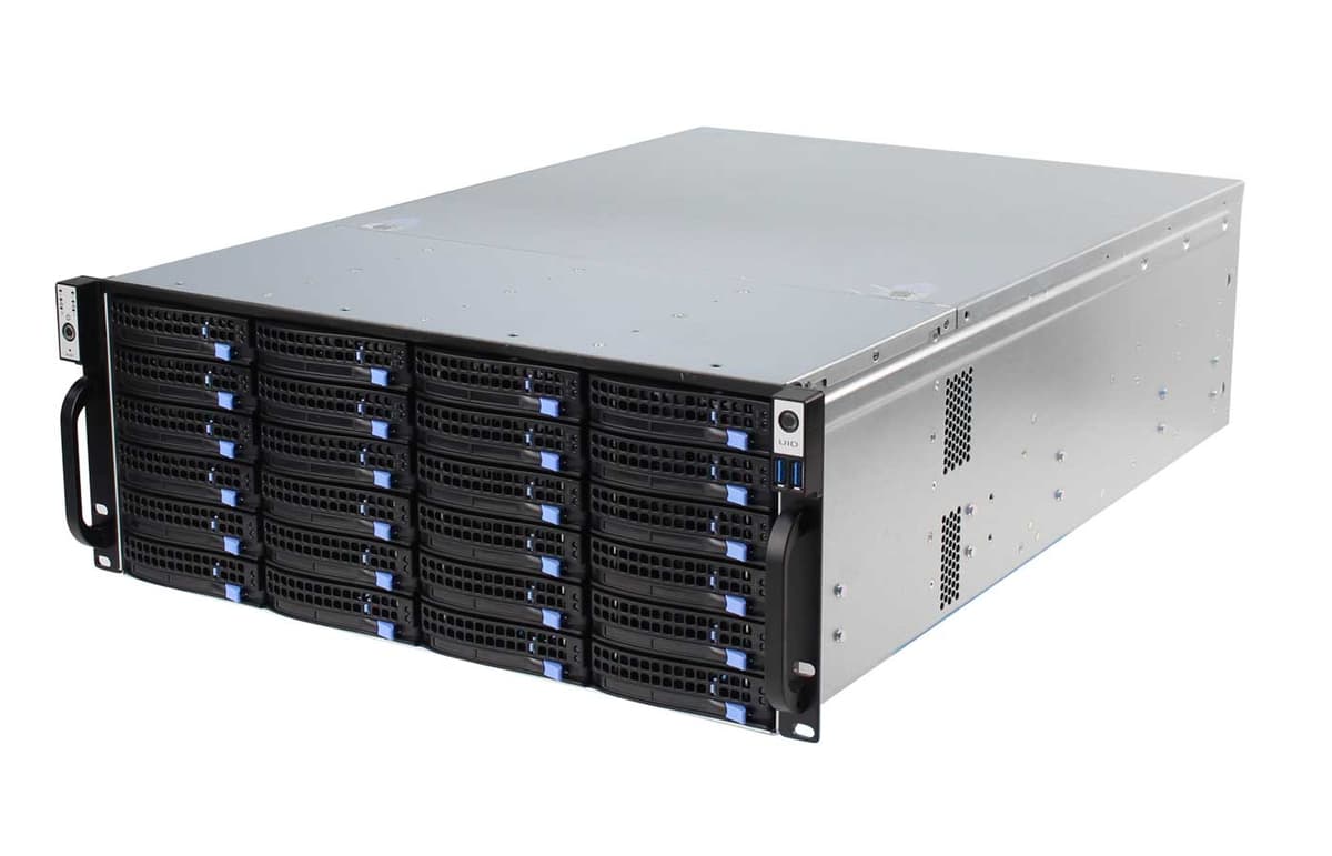 IWILL G465-24 GPU / AI сървърни шасита — 4U GPU/AI сървърно шаси с 24 broя 2.5" hot-swap дискови позиции. | IWILL България