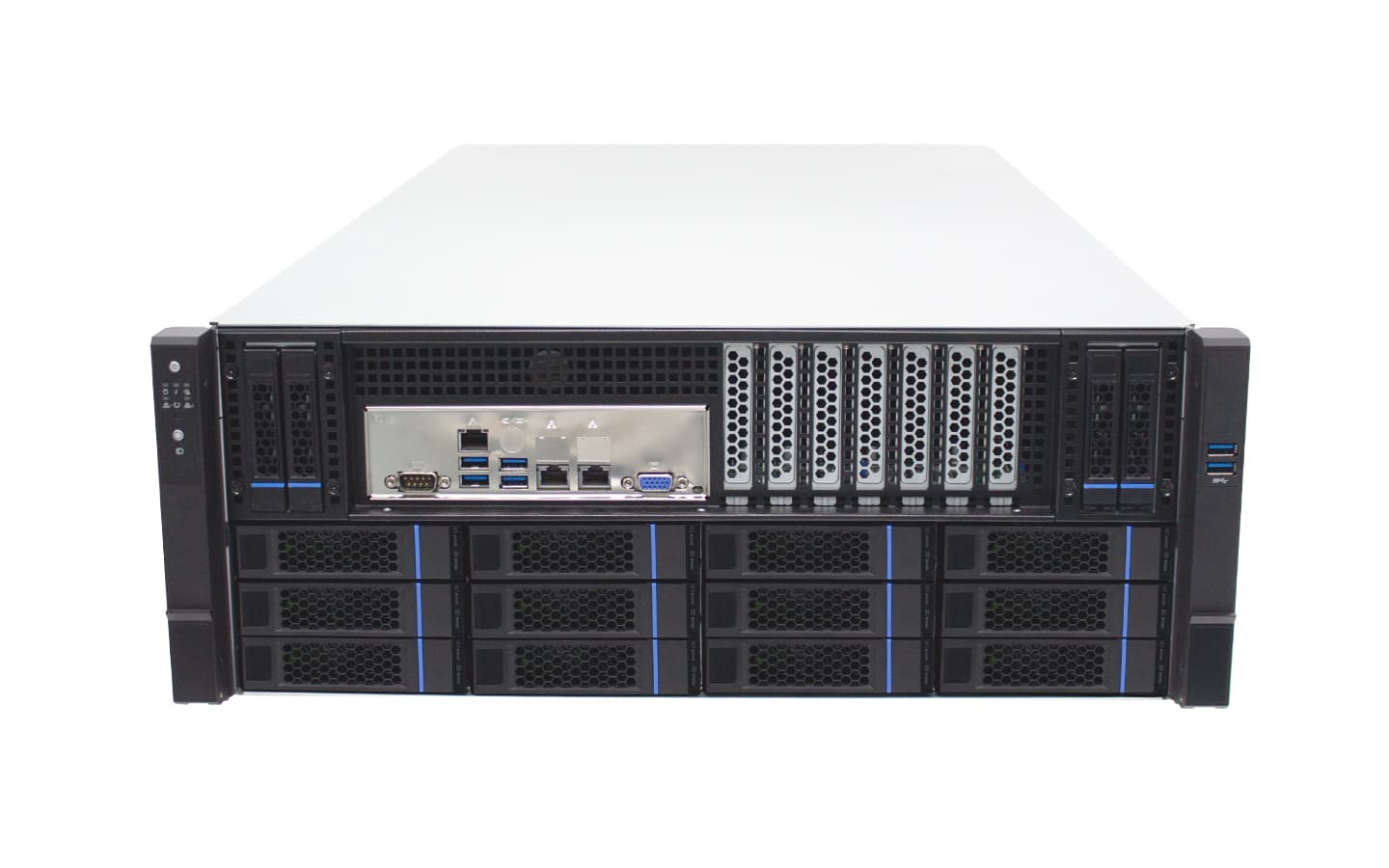 IWILL G4830-SE12-HKW - 4U GPU/AI сървърно шаси с поддръжка на 10 GPU и предни дискови позиции. | IWILL България
