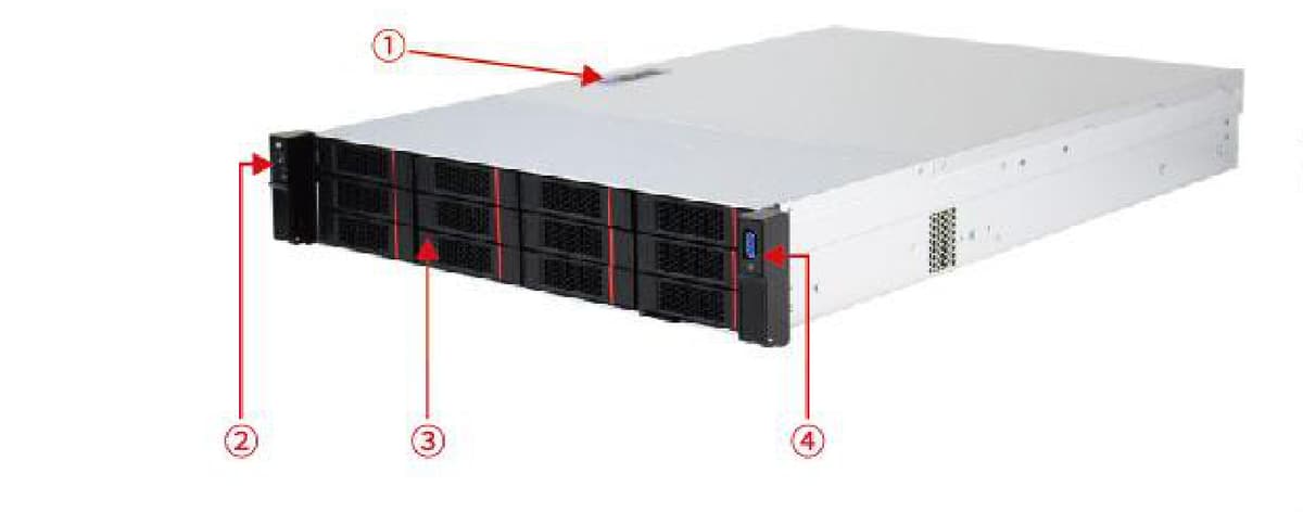 IWILL H265-12 Storage сървърни шасита — 2U rackmount шаси с дванадесет горещо сменяеми 3.5" позиции и модулен вентилатор за надеждно охлаждане. | IWILL България