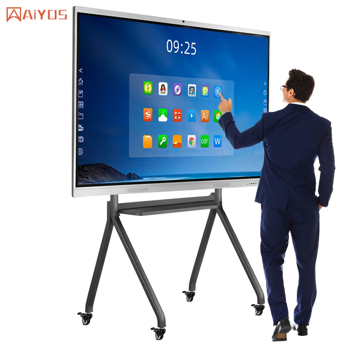 IWILL iSmart-7501 - 75-инчов 4K интерактивен смарт борд с тъч екран, Android и Windows OPS двойна система за класни стаи и конферентни зали | IWILL България