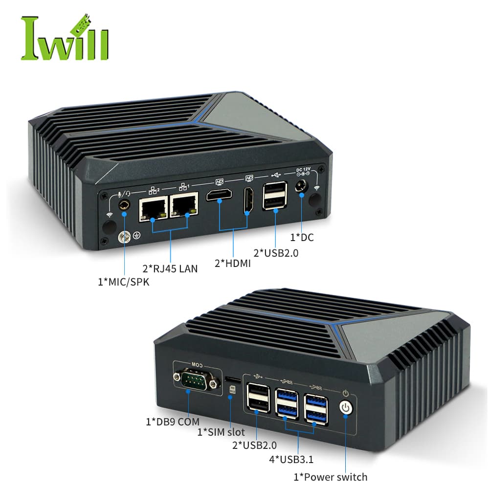 Nano-N1221 Мини компютри — Мини компютър с Intel Celeron J6412, 2x HDMI 4K, TPM 2.0 | IWILL България