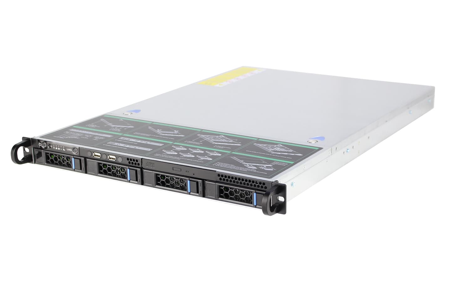 IWILL S165-04 - 1U rackmount шаси с четири горещо сменяеми SATA позиции, проектирано за надеждни сторидж сървъри. | IWILL България