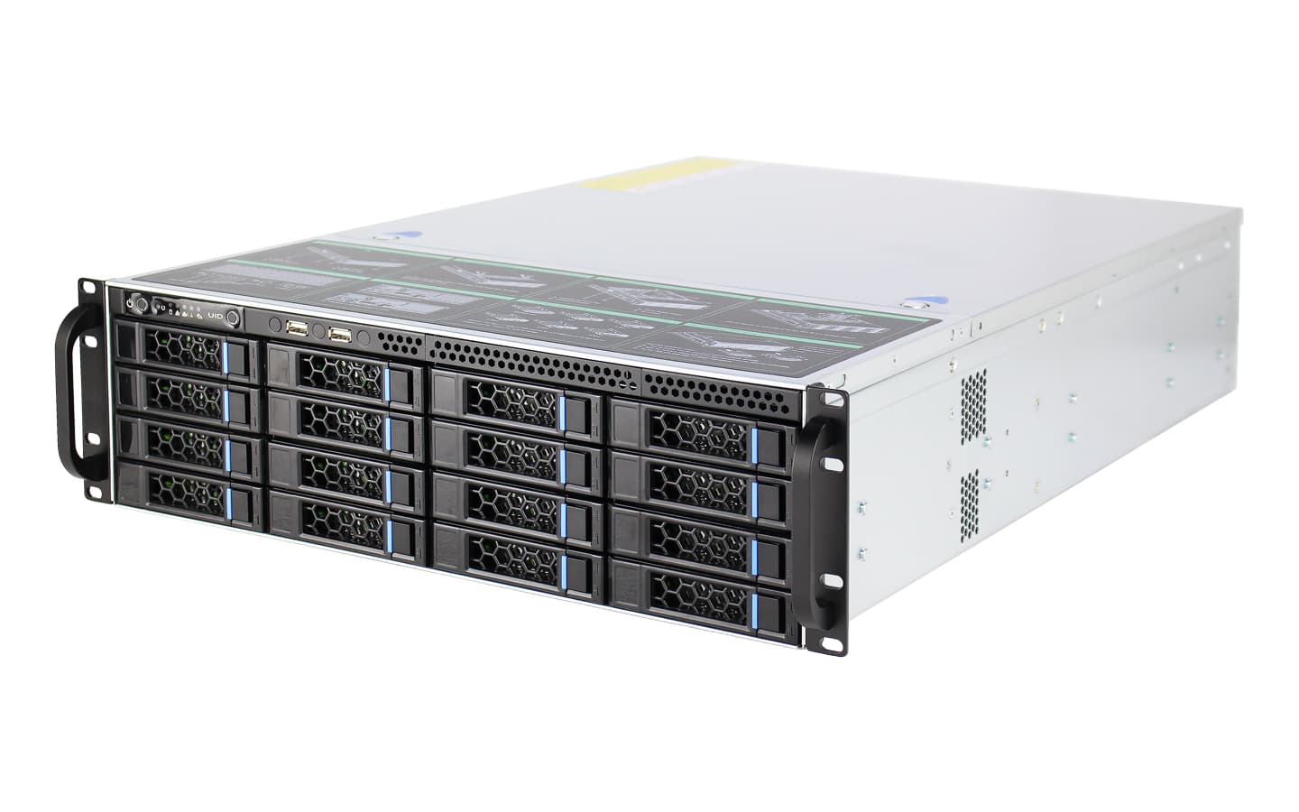 IWILL S365-16 - 3U rackmount шаси с шестнадесет горещо сменяеми 3.5" позиции за висока плътност на съхранение. | IWILL България