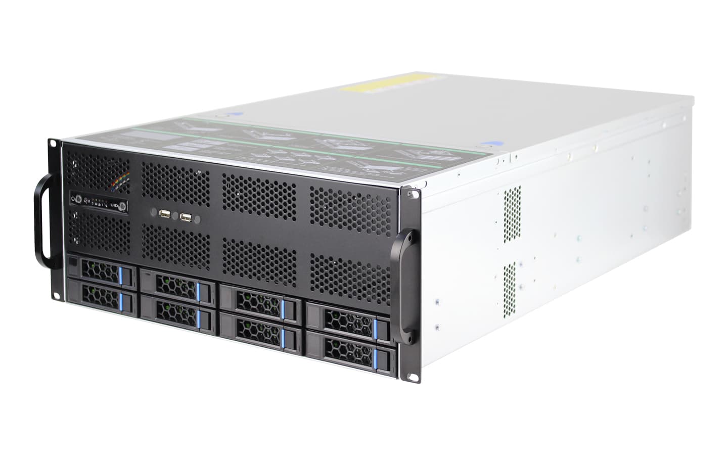 IWILL S465-08 - 4U rackmount шаси с осем горещо сменяеми 3.5" позиции за облачно съхранение и big data. | IWILL България