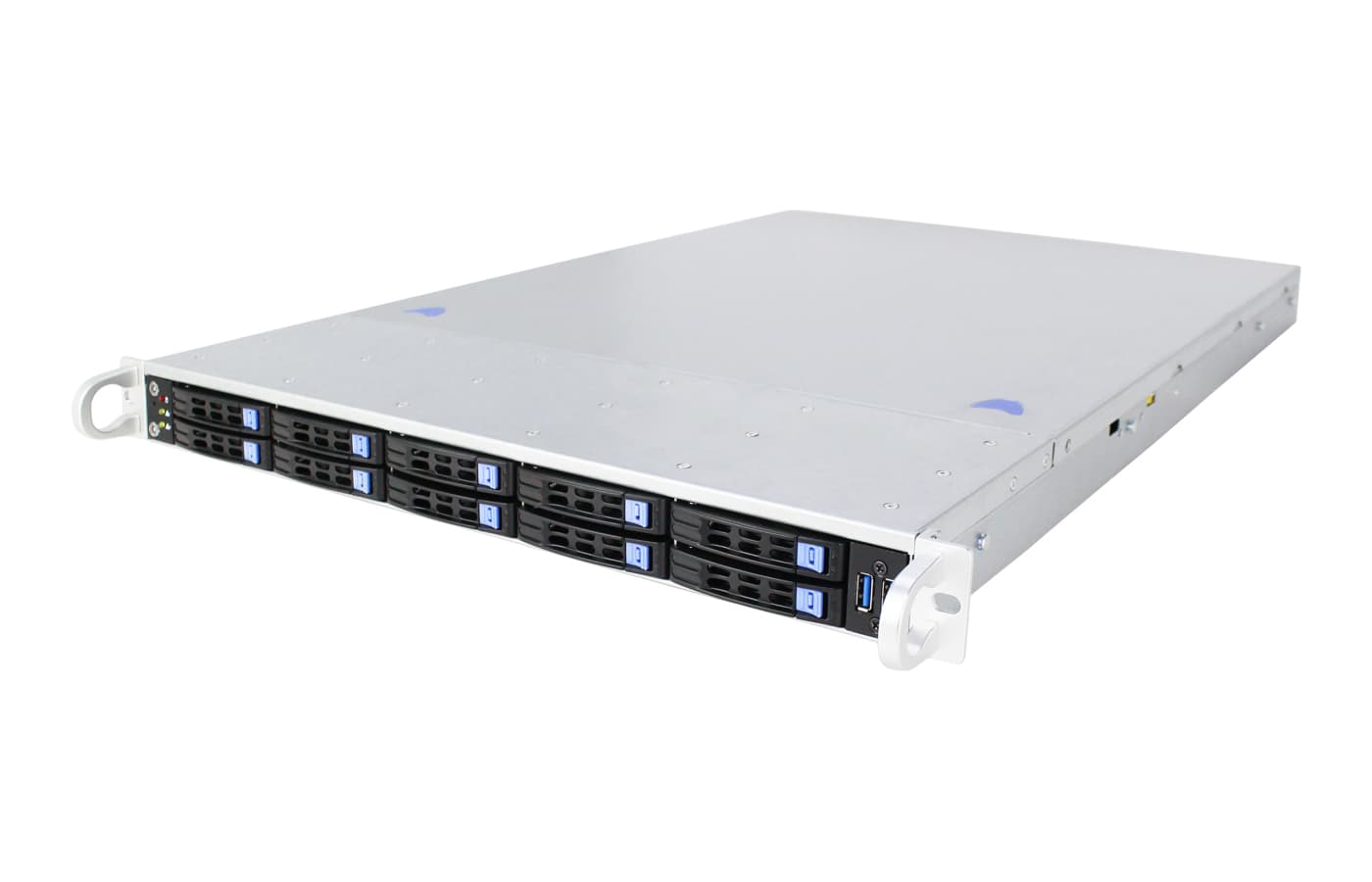IWILL T165-10A - 1U rackmount шаси с десет 2.5" позиции и резервирано 1+1 450W захранване от Great Wall. | IWILL България