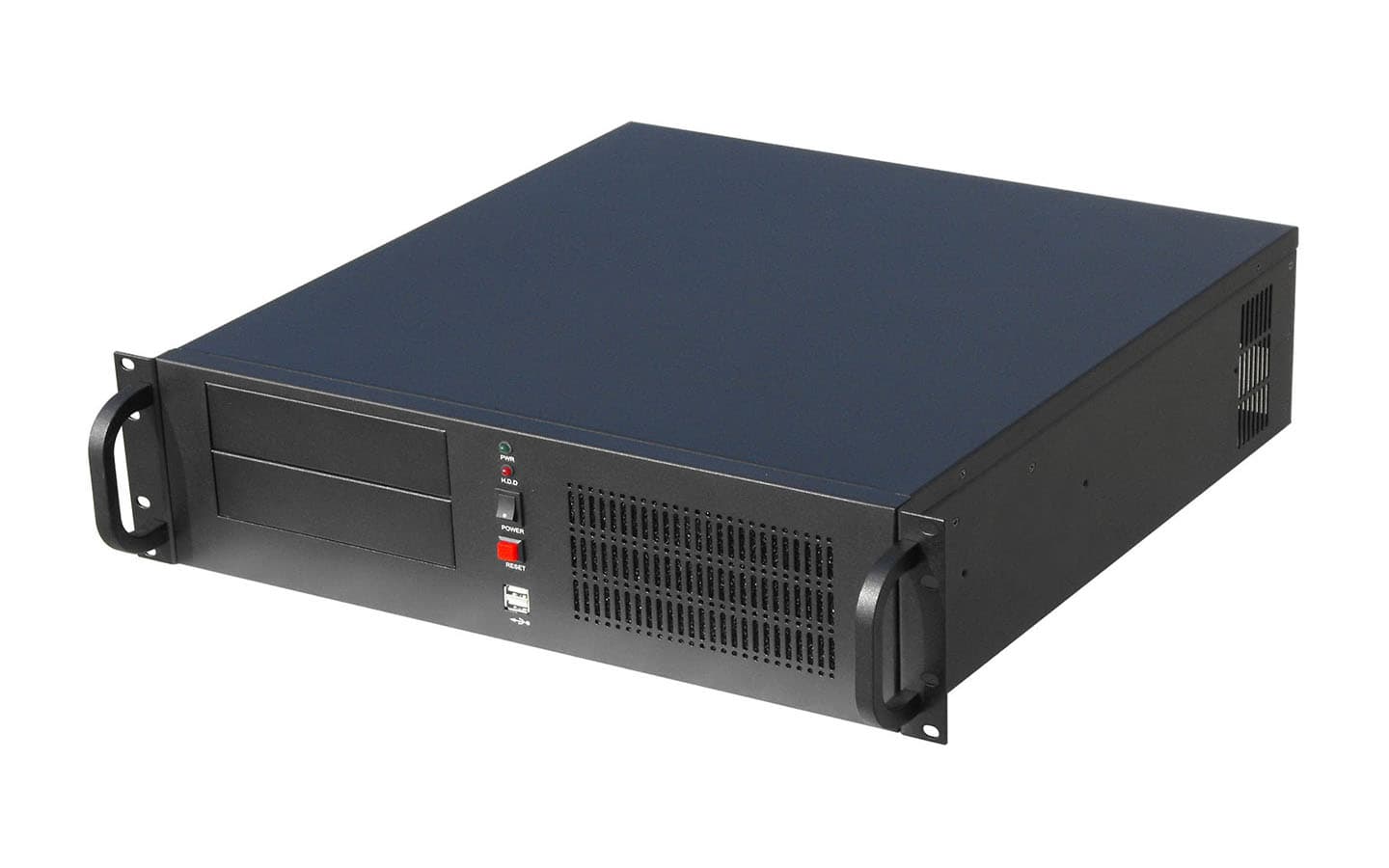 IWILL TOP3U450B - 3U сървърно шаси от SGCC стомана с алуминиев преден панел, поддържащо седем 3.5" дискови позиции и CD-ROM. | IWILL България