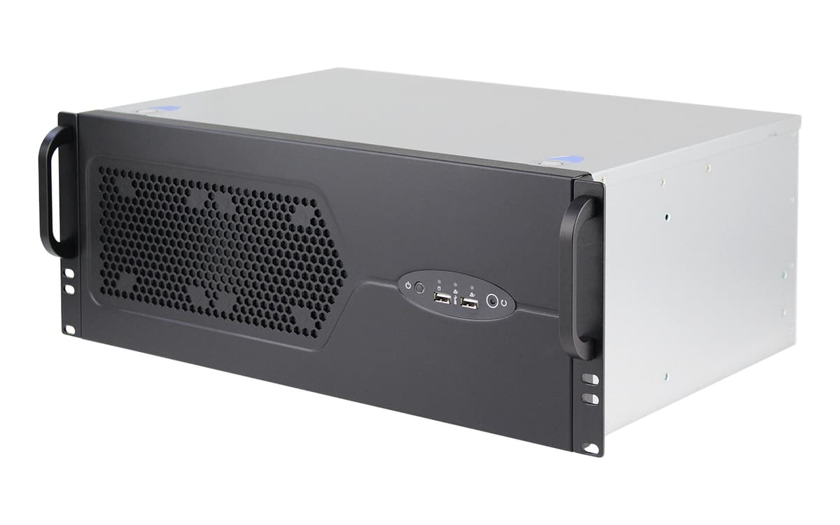 IWILL TP4U300 Rackmount сървърни шасита — Компактно 4U сървърно шаси от SGCC стомана, поддържащо два 3.5" диска и ATX дънни платки. | IWILL България