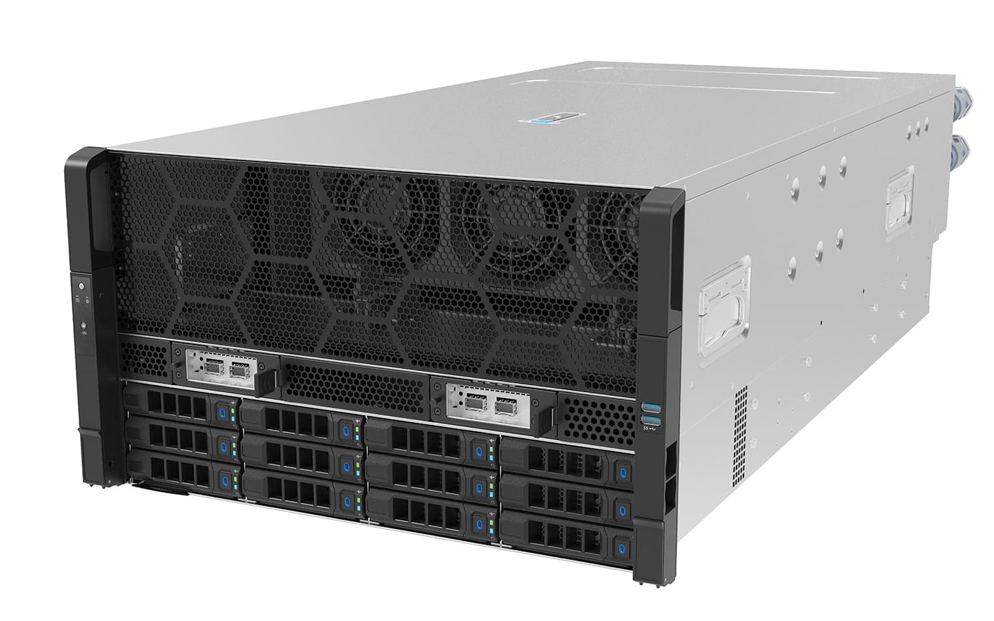 IWILL Y-G692-H12-A16 - Сървърно шаси с течно охлаждане с поддръжка на 16 GPU и външна система за разделяне на студен/горещ въздух. | IWILL България