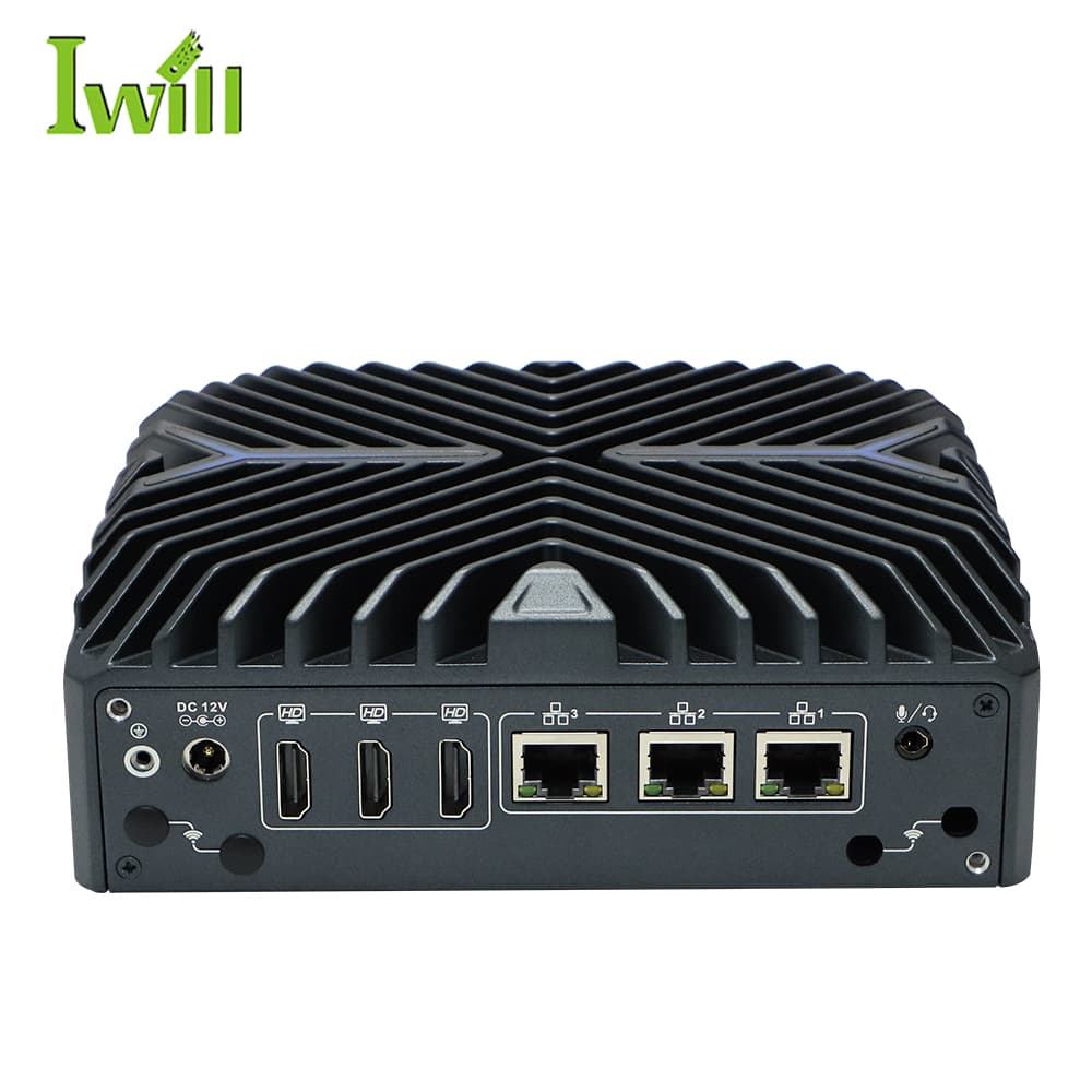 IWILL N3322 Mini PC – мини компютър Intel i5-1235U 16GB DDR5 3×2.5G LAN 3×HDMI 4K